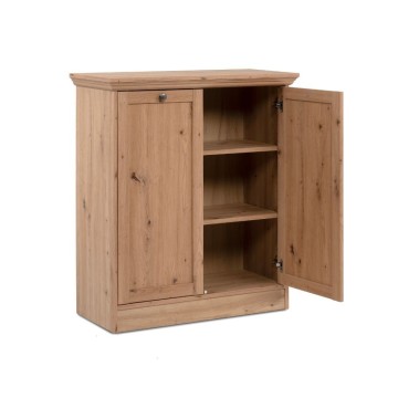 Buffet 2 portes chêne antique Timber01A 80x35x90H Le charme du bois naturel dans votre intérieur