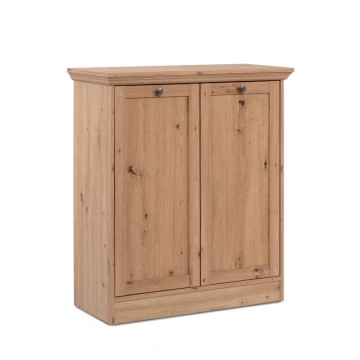 Buffet 2 portes chêne antique Timber01A 80x35x90H Le charme du bois naturel dans votre intérieur