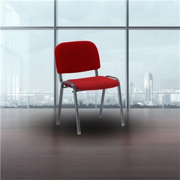 HI01R chaise de bureau empilable rouge