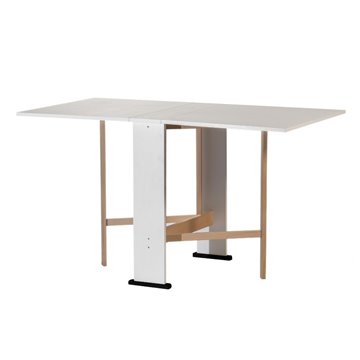 Mati Table console pliante blanche à faible encombrement 21x74x78H