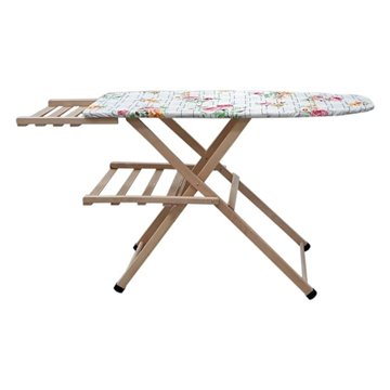 Cheto Wooden Ironing Board with Boiler Holder - Elegance, Stability and Functionality (Planche à repasser en bois avec support p