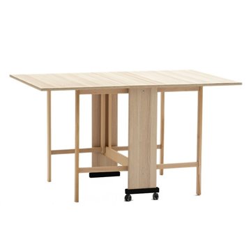 Table pliante à faible encombrement Trio 24x90x78 cm orme