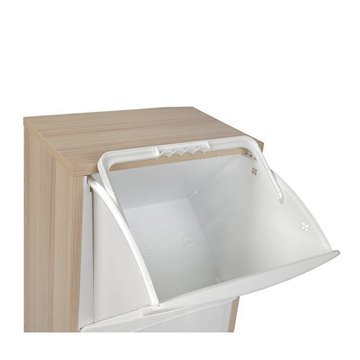 Poubelle Helena elm 40x25x102H - Elégance et fonctionnalité pour la collecte sélective