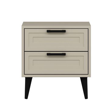 Prime table de chevet 2 tiroirs couleur cachemire 50x45x52H - Elégance et fonctionnalité