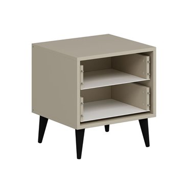 Prime table de chevet 2 tiroirs couleur cachemire 50x45x52H - Elégance et fonctionnalité