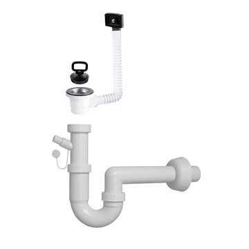 Siphon d'évier à 1 voie 11/4 raccordement avec vidange 2" et vidange lave-vaisselle SIFONE1V114