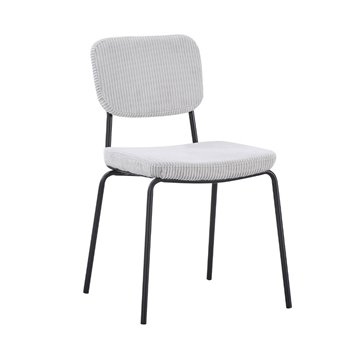 Juno gris clair chaise rembourrée 44x55x83H - Le confort dans un style industriel