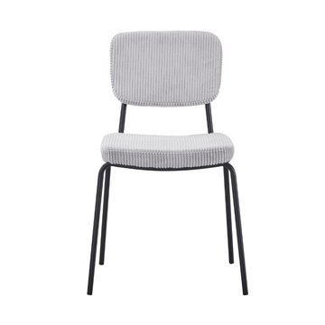 Juno gris clair chaise rembourrée 44x55x83H - Le confort dans un style industriel