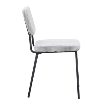 Juno gris clair chaise rembourrée 44x55x83H - Le confort dans un style industriel