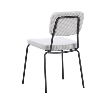 Juno gris clair chaise rembourrée 44x55x83H - Le confort dans un style industriel