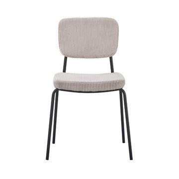 Chaise tapissée Juno taupé 44x55x83H - Le confort dans un style industriel