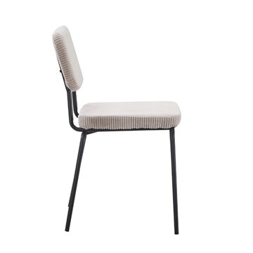 Chaise tapissée Juno taupé 44x55x83H - Le confort dans un style industriel