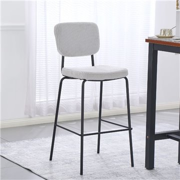 Juno tabouret rembourré gris clair 43x52.5x111H - Confort industriel