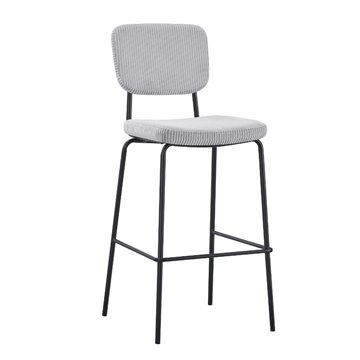 Juno tabouret rembourré gris clair 43x52.5x111H - Confort industriel