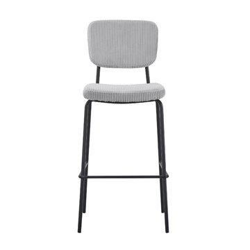 Juno tabouret rembourré gris clair 43x52.5x111H - Confort industriel