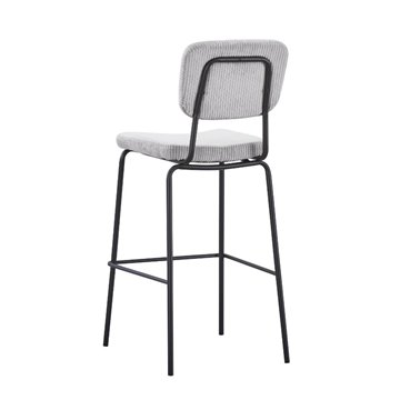 Juno tabouret rembourré gris clair 43x52.5x111H - Confort industriel
