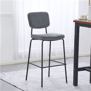 Juno tabouret rembourré gris foncé 43x52.5x111H - Confort industriel