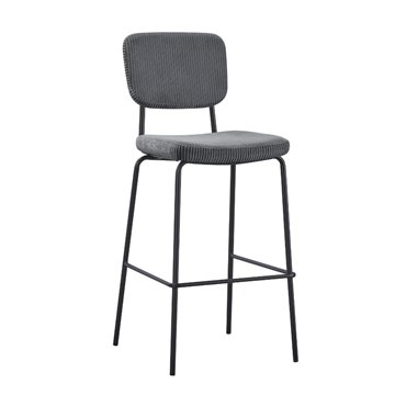 Juno tabouret rembourré gris foncé 43x52.5x111H - Confort industriel
