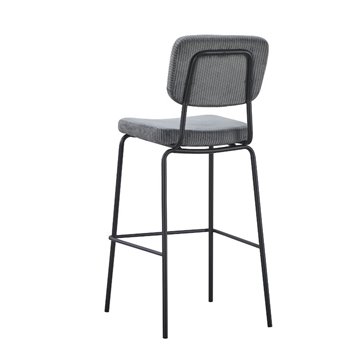 Juno tabouret rembourré gris foncé 43x52.5x111H - Confort industriel