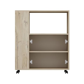 Armoire polyvalente élégante et fonctionnelle chêne et blanc Monni 82x45x95H - Commande et conception