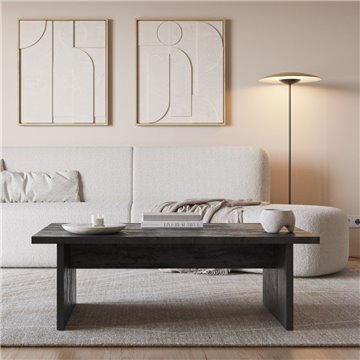 Table basse rectangulaire Loana noire 120x70x40H - La star de votre salon