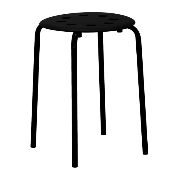 Tabouret noir empilable H2008 avec pieds en métal - Léger, polyvalent et toujours prêt à l'emploi Tabouret noir empilable H2008 avec pieds en métal - Léger, polyvalent et toujours prêt à l'emploi