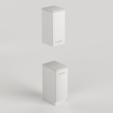 Armoire à linge avec porte 36x38x77 frêne blanc