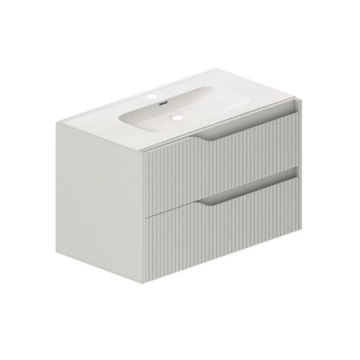 Meuble de salle de bains suspendu avec tiroirs Cashmere 80 cm
