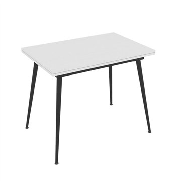 Table à rallonge et pivotante Lilis blanche 90x60x75H