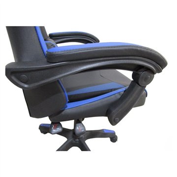 Fauteuil Gaming noir bleu PVC - Confort et design