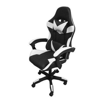 Fauteuil Gaming noir blanc PVC - Confort et design