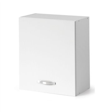 Porte-vaisselle 60 cm avec porte 60x32x72H bois de frêne blanc