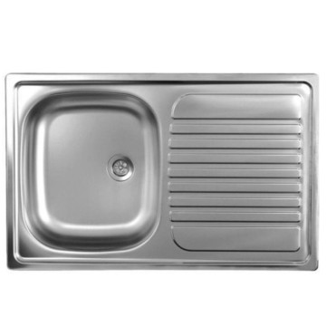 79x50cm évier inox satiné égouttoir droit