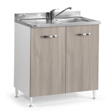 Meuble sous évier 80 cm avec évier inclus couleur orme