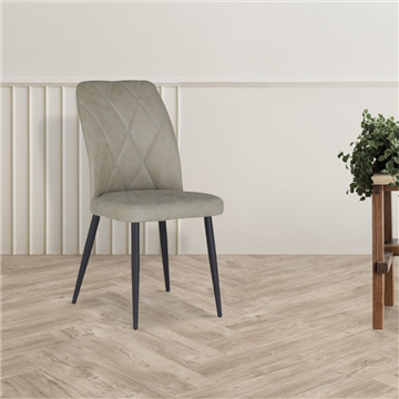CHAISE VIKA GRIS TOURTERELLE PIEDS NOIRS 4 PCS X CTN