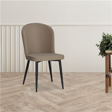 CHAISE BARKA COULEUR COLOMBE PIEDS NOIRS