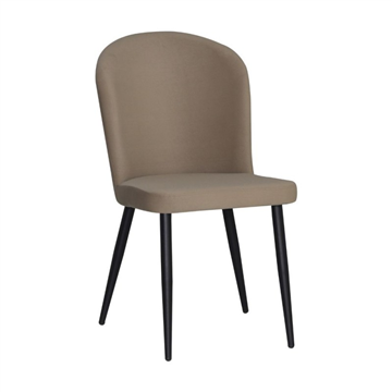CHAISE BARKA COULEUR COLOMBE PIEDS NOIRS