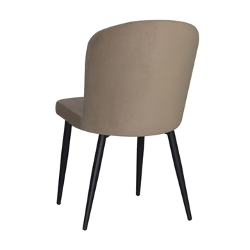 CHAISE BARKA COULEUR COLOMBE PIEDS NOIRS