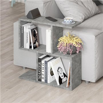 Homemania table basse grise 60x19,5x60H - Design moderne et polyvalence en un seul meuble