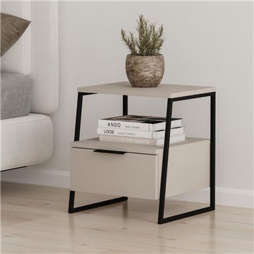 Table de chevet Pal sand 45x41x50 cm - Style moderne et fonctionnalité dans un design raffiné