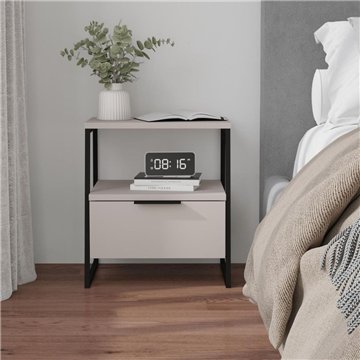 Table de chevet Pal sand 45x41x50 cm - Style moderne et fonctionnalité dans un design raffiné
