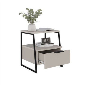 Table de chevet Pal sand 45x41x50 cm - Style moderne et fonctionnalité dans un design raffiné
