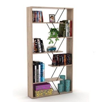 Bibliothèque en chêne Tars 84x24x157H