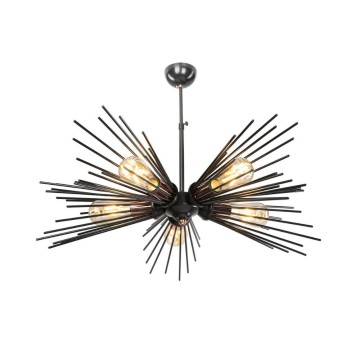 Salem MDL3806 Plafonnier à 5 lumières métal noir