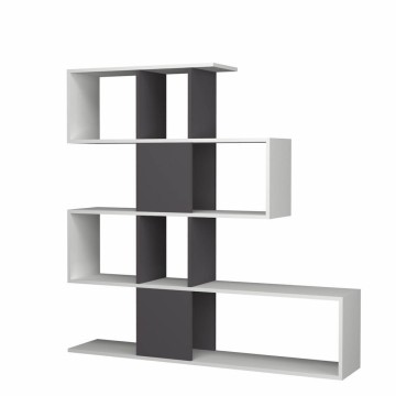 Bibliothèque double face Aktif 145x145x29 cm. fonte blanche