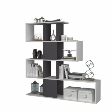 Bibliothèque double face Aktif 145x145x29 cm. fonte blanche