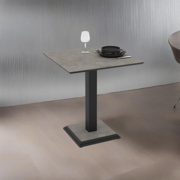 Table oxyde carrée avec pied en métal 68x75H cm | Berri