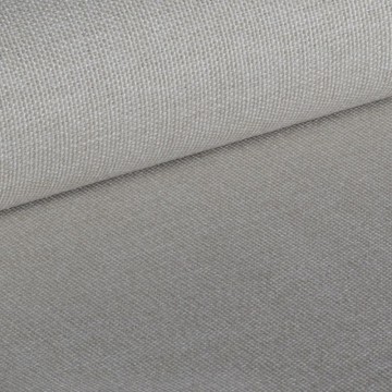 Chaise en tissu gris tourterelle avec motif géométrique et pieds Vika noirs