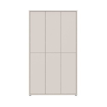 Armoire polyvalente 6 portes 109x35x192 coloris cachemire Medea