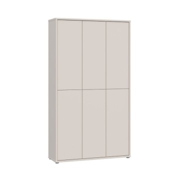 Armoire polyvalente 6 portes 109x35x192 coloris cachemire Medea